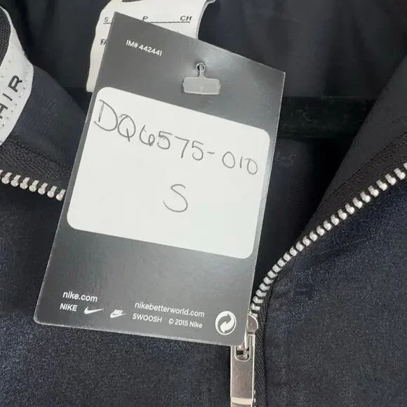 Nike Women's Full Zip Cropped Air Satin Jacket Long Sleeve Black Size Small NWT Jackets & Coats